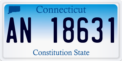 CT license plate AN18631