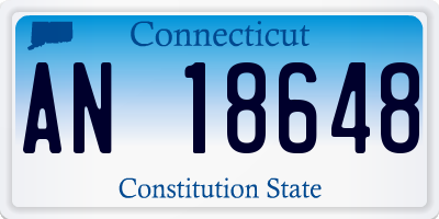 CT license plate AN18648