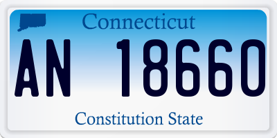 CT license plate AN18660