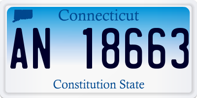 CT license plate AN18663