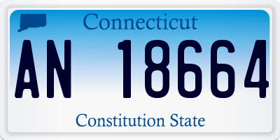 CT license plate AN18664