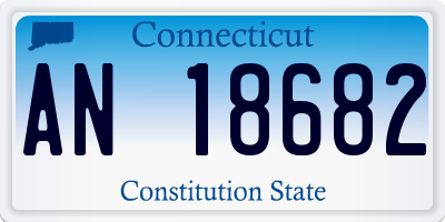CT license plate AN18682