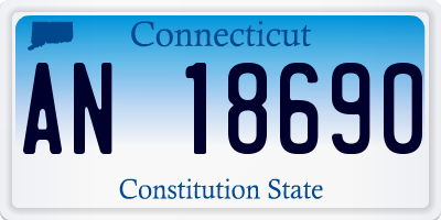 CT license plate AN18690