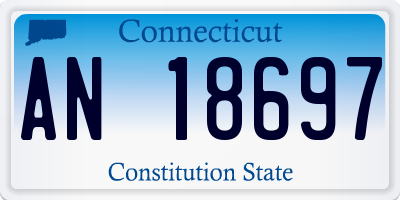 CT license plate AN18697