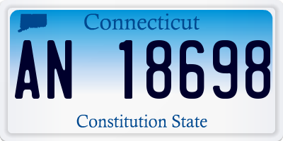 CT license plate AN18698