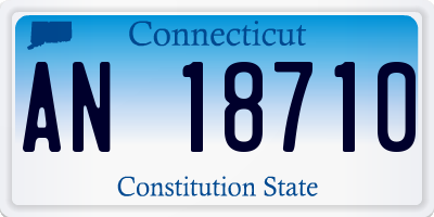 CT license plate AN18710