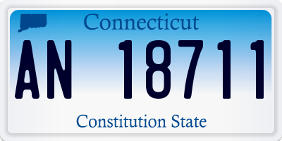 CT license plate AN18711