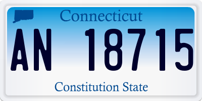 CT license plate AN18715