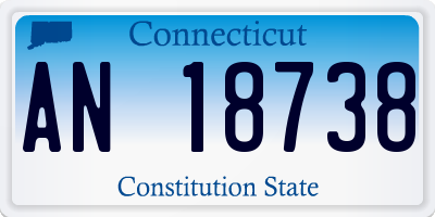 CT license plate AN18738
