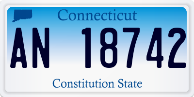 CT license plate AN18742