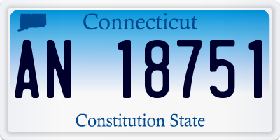 CT license plate AN18751