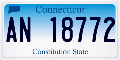 CT license plate AN18772