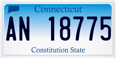 CT license plate AN18775