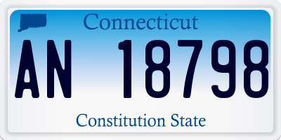CT license plate AN18798