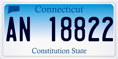 CT license plate AN18822