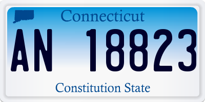 CT license plate AN18823