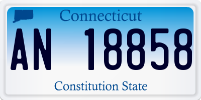 CT license plate AN18858