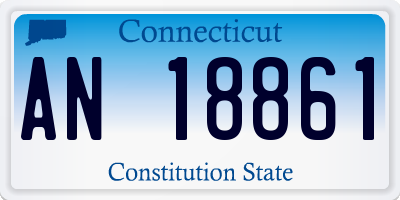 CT license plate AN18861