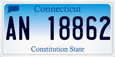CT license plate AN18862