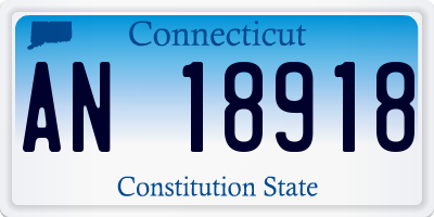 CT license plate AN18918
