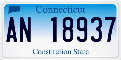 CT license plate AN18937