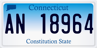 CT license plate AN18964