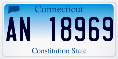 CT license plate AN18969
