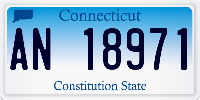 CT license plate AN18971