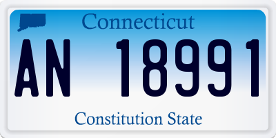 CT license plate AN18991