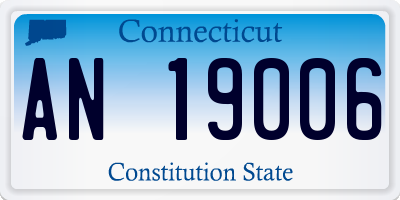 CT license plate AN19006