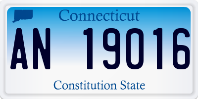 CT license plate AN19016