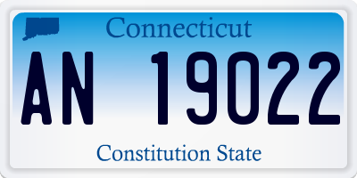 CT license plate AN19022