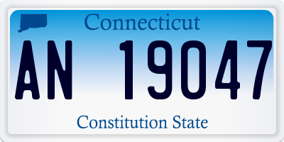 CT license plate AN19047