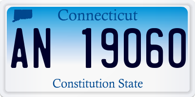 CT license plate AN19060