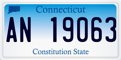CT license plate AN19063