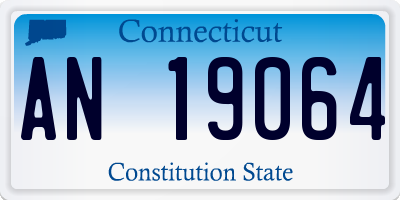 CT license plate AN19064