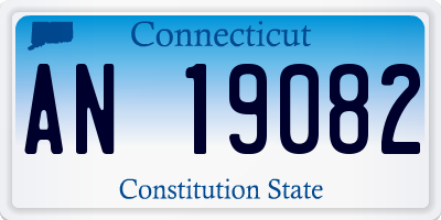 CT license plate AN19082