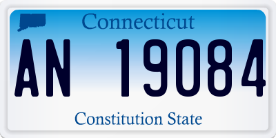 CT license plate AN19084