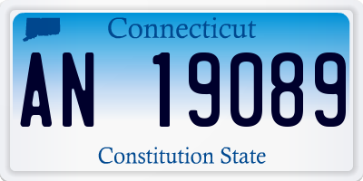 CT license plate AN19089