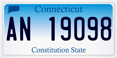 CT license plate AN19098