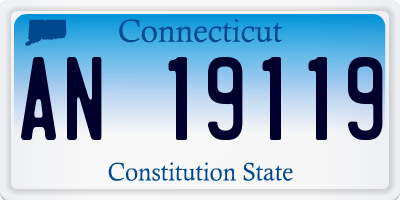 CT license plate AN19119
