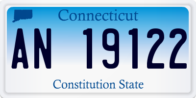 CT license plate AN19122