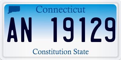CT license plate AN19129