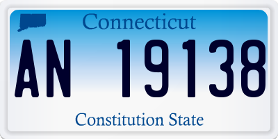 CT license plate AN19138