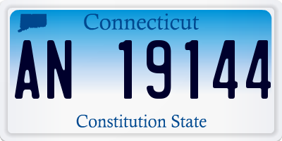CT license plate AN19144