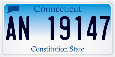 CT license plate AN19147
