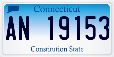 CT license plate AN19153