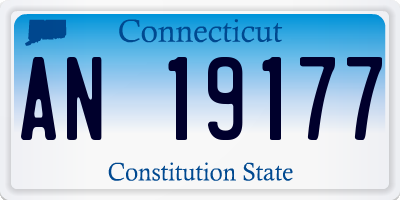 CT license plate AN19177