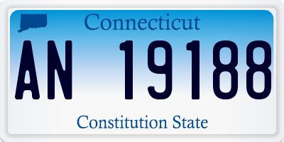 CT license plate AN19188