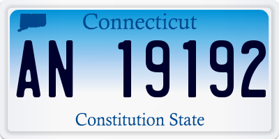 CT license plate AN19192